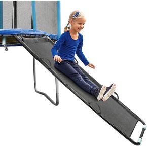 TANOSHII® Universal Trampoline Slide with Handles, Safer Than Ladder, Easy to Install, Fit All Kinds of Trampolines, Sturdy 20"x 60" Trampoline Slide for Kids Climb Up & Slide Down Black