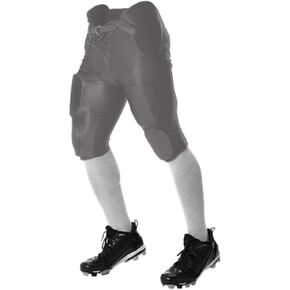 Alleson Athletic Youth Solo Series Integrated Football Pant, Silver, X-Large