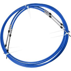 2pcs 10ft 3 Meter 118 Inch Marine Type 3300 / 33C Throttle Cable Shift Remote Control Box Cable for Yamaha Outboard Engine Boat Motor Steering System Blue