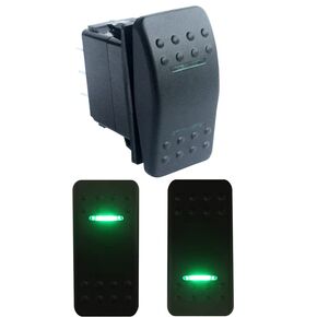 Green Led 7 pin ON/Off/ON DPDT Rocker Switch for NARVA ARB Carling Style Replacement 12V 24V Marine Grade
