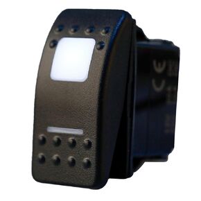 Amarine Made 12v 20 Amp Waterproof On-Off-On 2 Position Boat Marine DPDT 7 Pin Rocker Switch with 2 Led Lamps (Red)