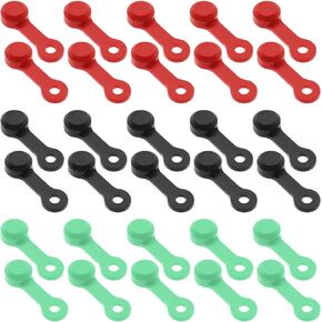 ECSiNG 30PCS Bicycle Brake Bleeder Cap Bike Hydraulic Brake Caliper Bleed Nipple Caps Compatible with Shimano Black/Red/Fluorescent Green 10PCS Each Colour