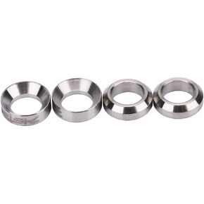 Alomejor 4Pcs/Lot Bike Brake Screw Washer Spacer TC4 Brake Caliper Fixed Bolts Gasket Spacer for MTB Mountain Bicycle