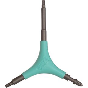 SONIC Pro Inline Skate Tool + H, Long 4mm hex for triskate Frame mounting Bolts, 7 Tools, Rotate Wheels, Remove Bearings, Designed in USA