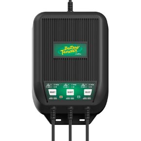 Battery Tender 3-Bank On-Board Battery Charger: 9 AMP Weatherproof Marine Multibank Battery Charger and Maintainer, 12V or 6V Selectable