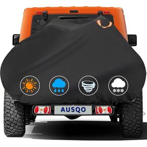 غطاء دراجة AusQo لنقل 3 دراجات - أغطية دراجات خارجية لـ 3 دراجات على حامل الدراجة الخلفي مقاوم للماء وشديد التحمل، أغطية حامل دراجات 600D لـ 3 دراجات على وصلة السيارة لتخزين السفر in Kuwait
