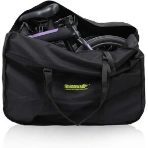 Rhinowalk Folding Bike Bag for 20/26 inch Folding BIkes - Waterproof Bicycle Travel Carrying Case Outdoors Bike Transport Bag for Cars Train Air Travel (Black 26inch)