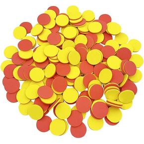 SEETOOOGAMES 1 inch Two-Color Counters, Red/Yellow, Educational Counting, Sorting, Patterning, Grouping & Math Bingo Chips, 200 Pieces