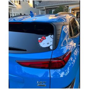 8" Cute Cat Sticker, Car Window, Accessories, Auto Decal for Car Window