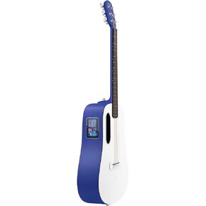 LAVA ME PLAY Smart Guitars,HILAVA 2.0 System Acoustic Electric Guitar,Right Handed 6 Steels String Acustica Guitarra For Adults & Teens & Beginner (36', LITE BAG,Deep Blue & Frost White)