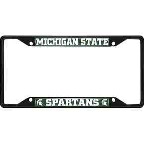 FANMATS 31265 Michigan State Spartans Metal License Plate Frame Black Finish