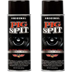 Pig Spit Original for Use on Motors, Transmissions, Vinyl and Black Plastic Trim Components and Tires | 9 oz.| 2-Pack