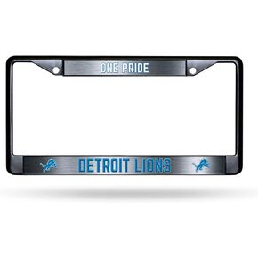 San Francisco 49ers Premium Black Long Lasting Zinc Alloy NFL License Plate Frame – 2 Screw Tag Holder with Highlighted Team Pride and Team Cheer - Complements Any Color of Truck, SUV, Car