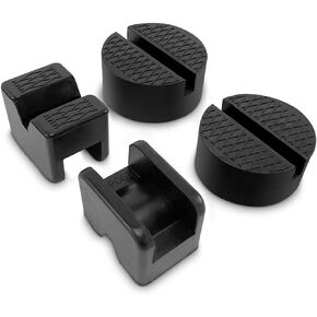 HOXWELL Rubber Jack Pad Pinch Weld Adapter, Universal Slotted Frame Rail Protector for Floor Jack Stands, Jack Pads Extension and Protection, 4 Packs