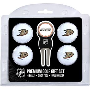 كرات الجولف ذات الحجم التنظيمي لفريق الجولف NHL (4 قطع) وأداة تقسيم مع قلم مغناطيسي قابل للإزالة على الوجهين