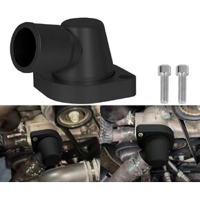 Billet Swivel Thermostat Housings Water Neck 90 1.5" For GM LS LS1 LS2 LS3 Engine Black