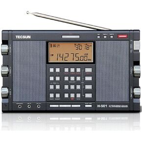 Tecsun H501 Digital Worldband AM/FM Shortwave Longwave Radio with SSB Reception, Dual Speakers, & MP3 Player, Matte Black