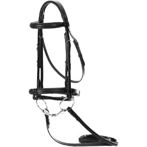 Equinavia Saga Padded Cavesson Dressage Bridle with Reins and Removable Flash