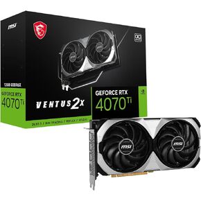 بطاقة رسومات MSI Gaming GeForce RTX 4070 Ti 12GB GDRR6X 192-Bit HDMI/DP Nvlink TORX Fan 4.0 Ada Lovelace Architecture (RTX 4070 Ti Ventus 2X 12G OC)، أسود in Saudi Arabia
