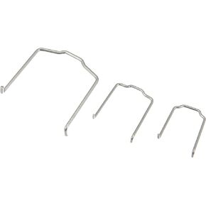 Motoforti Radiator Hose Retaining Spring, Horse Shoe Clip Clamp, for BMW E39 E38 E60 E90, Metal, Silver Tone, 1 Set