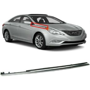 Front Right ABS Chrome Fender Trim Molding Garnish Fits for 15-17 Hyundai Sonata, Replaces OEM 87772-C1000，75138