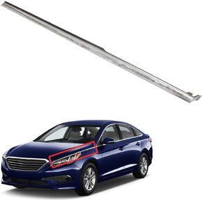Fender Chrome Garnish Molding Trim Front Left Replacement for 2015-2017 Sonata 87771C1000