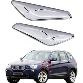 Front Chrome Finisher Trim Driver and Passenger Side for BMW X3 F25 X4 F26 2013-2017 Year OEM 51117338569 51117338570