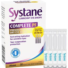 SYSTANE Complete Unit-Dose Preservative-Free Eye Drops 30ct Single-use vials for Dry Eye Relief