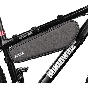 Rhinowalk Bike Frame Bag Triangle Under Top Tube Bike Bag Front Bike Storage Bag Bicycle Frame Bag Waterproof Bike Bag for Road Mountain Bike Comfortable Sports Gifts (Black)