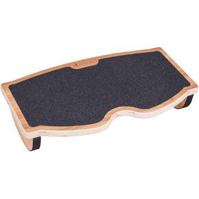 StrongTek Ergonomic Wood Foot Rest for Enhanced Circulation & Comfort, 350lbs Capacity, Rocker Balance Board for Standing Desks, Non-Slip, No Assembly, 18" Wide - Ideal for Office/HOM