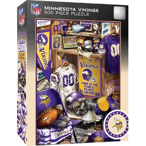 MasterPieces Game Day 500 Piece Jigsaw Puzzle for Adults - NFL Minnesota Vikings Locker Room - 15"x21"
