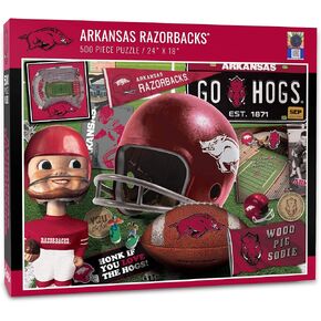 YouTheFan NCAA Ohio State Buckeyes Retro Series Puzzle - 500 Pieces, Team Colors, Large