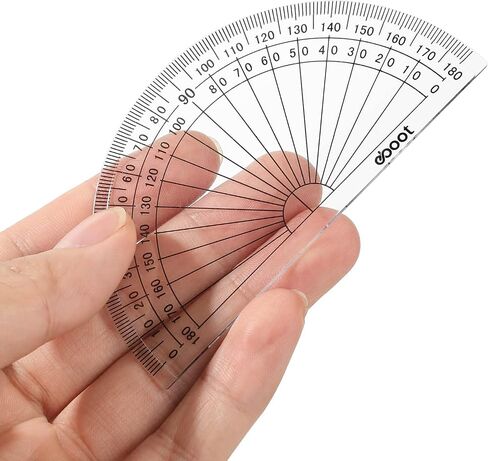 3 Pcs 4 Inch Clear Plastic Protractor Bulk Math Protractors Set 180 Degrees Geometry Protractor Drafting Tools for Classroom Industry Office School Supplies in Saudi Arabia