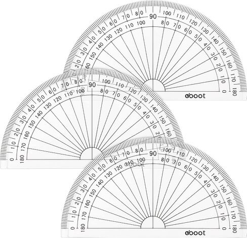 3 Pcs 4 Inch Clear Plastic Protractor Bulk Math Protractors Set 180 Degrees Geometry Protractor Drafting Tools for Classroom Industry Office School Supplies in Saudi Arabia