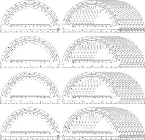 Zonon 3 Pieces Plastic Protractors Bulk Classroom Clear Math Protractors 180 Degrees 6 Inch Protractors for Geometry Student, Angle Measurement, Students Back to School Supplies Office Supplies in Kuwait