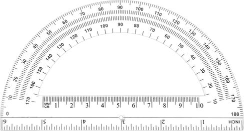 Zonon 3 Pieces Plastic Protractors Bulk Classroom Clear Math Protractors 180 Degrees 6 Inch Protractors for Geometry Student, Angle Measurement, Students Back to School Supplies Office Supplies in Kuwait