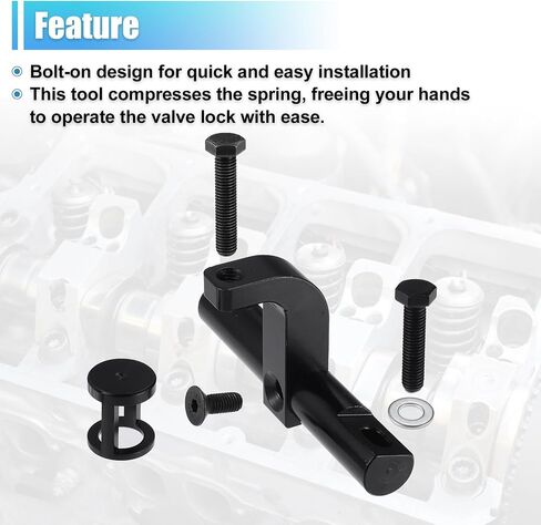 X AUTOHAUX 1 Set Valve Spring Compressor Tool Replacement for Dodge for Ram 2500 3500 5.7L 6.1L 6.2L 6.4L Engines Metal Black in Saudi Arabia