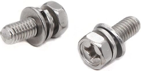 binifiMux 40pcs M6 x10mm 12mm 14mm 16mm Motorcycle Battery Terminal Bolts Screws Square Nuts Kit, Stainless Steel in Saudi Arabia