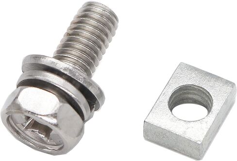 binifiMux 40pcs M6 x10mm 12mm 14mm 16mm Motorcycle Battery Terminal Bolts Screws Square Nuts Kit, Stainless Steel in Saudi Arabia