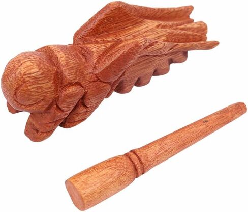 أدوات قرع Guiros لعبة الكريكيت الخشبية، آلة موسيقية لعبة الكريكيت الخشبية ديكور المنزل ديكور يدوي الصنع لعبة الكريكيت الخشبية 4 بوصة in Kuwait