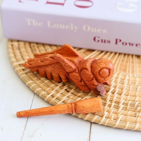 أدوات قرع Guiros لعبة الكريكيت الخشبية، آلة موسيقية لعبة الكريكيت الخشبية ديكور المنزل ديكور يدوي الصنع لعبة الكريكيت الخشبية 4 بوصة in Kuwait