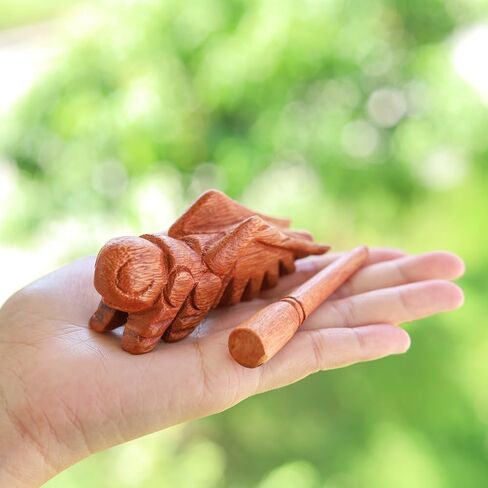 أدوات قرع Guiros لعبة الكريكيت الخشبية، آلة موسيقية لعبة الكريكيت الخشبية ديكور المنزل ديكور يدوي الصنع لعبة الكريكيت الخشبية 4 بوصة in Kuwait