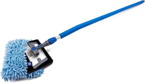 Autofiber [Mitt on a Stick PRO] Adjustable Head Car Wash Brush | 61" Sectional Angled Pole (Red Dragon Cover) in Saudi Arabia