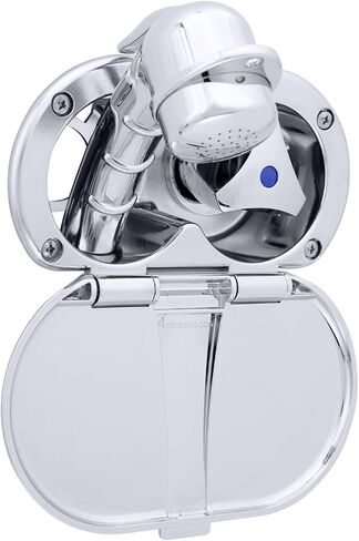Ambassador Marine Trinidad- Transom Shower (Cold Only), Chrome Cup & Lid, Small Chrome Sprayer, 10' White Rubber Hose, Chrome Trinidad Handle - 136-0207-CW-W in Saudi Arabia
