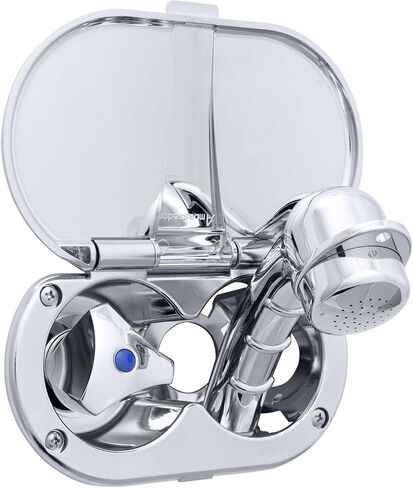 Ambassador Marine Trinidad- Transom Shower (Cold Only), Chrome Cup & Lid, Small Chrome Sprayer, 10' White Rubber Hose, Chrome Trinidad Handle - 136-0207-CW-W in Saudi Arabia