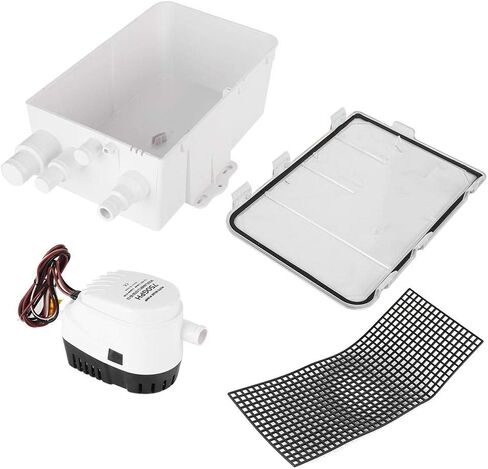 750GPH Marine Shower Sump Pump Drain Kit System Automatic Switch Bilge Drain Box for Marine Boat (24V) in Saudi Arabia