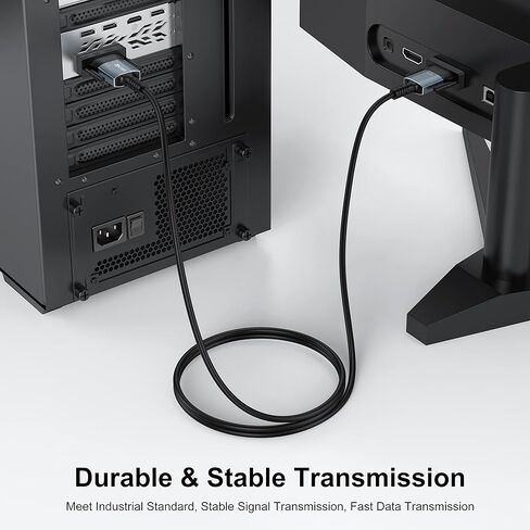 UKYEE DVI إلى DVI كابل شاشة 6FT، 24+1 DVI-D كابل وصلة مزدوج، كابل فيديو رقمي، ذكر إلى ذكر - للألعاب، DVD، أجهزة الكمبيوتر المحمولة، جهاز العرض، HDTV-رمادي in Kuwait