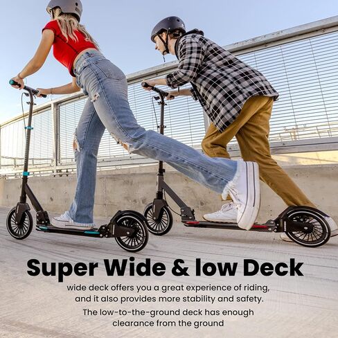 Aero Big Wheels Kick Scooter for Kids 8 Years Old, Teens 12 Years and up, Youth and Adults. Commuter Scooters with Shock Absorption, Lightweight, Foldable and Height Adjustable… in Saudi Arabia