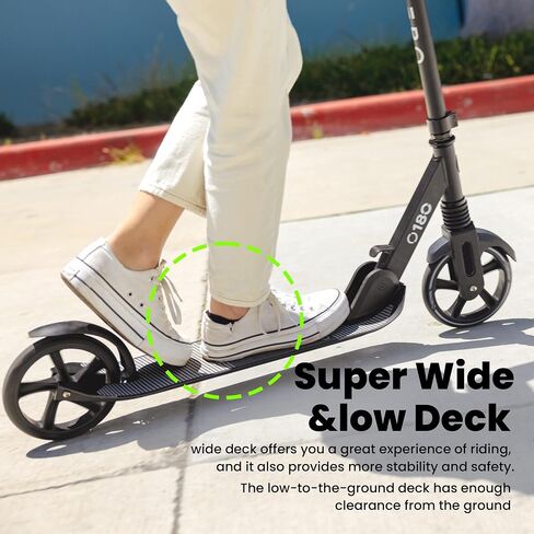 Aero Big Wheels Kick Scooter for Kids 8 Years Old, Teens 12 Years and up, Youth and Adults. Commuter Scooters with Shock Absorption, Lightweight, Foldable and Height Adjustable… in Saudi Arabia