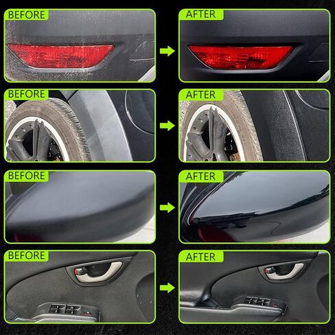 مرمم البلاستيك للسيارات طلاء البلاستيك السيراميكي، يقاوم الماء، والأشعة فوق البنفسجية، والأوساخ، وطلاء السيراميك، ويعيد البلاستيك الباهت والباهت، والمطاط، والفينيل إلى الأسود! يدوم أكثر من 400 غسلة، 100 مل in Kuwait